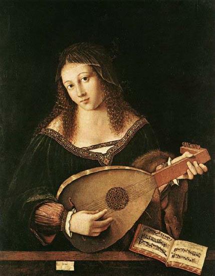  Woman Playing a Lu